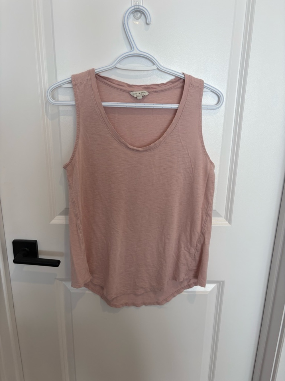 Lucky Brand Sleeveless Scoop Tank Top - Dusty Pink